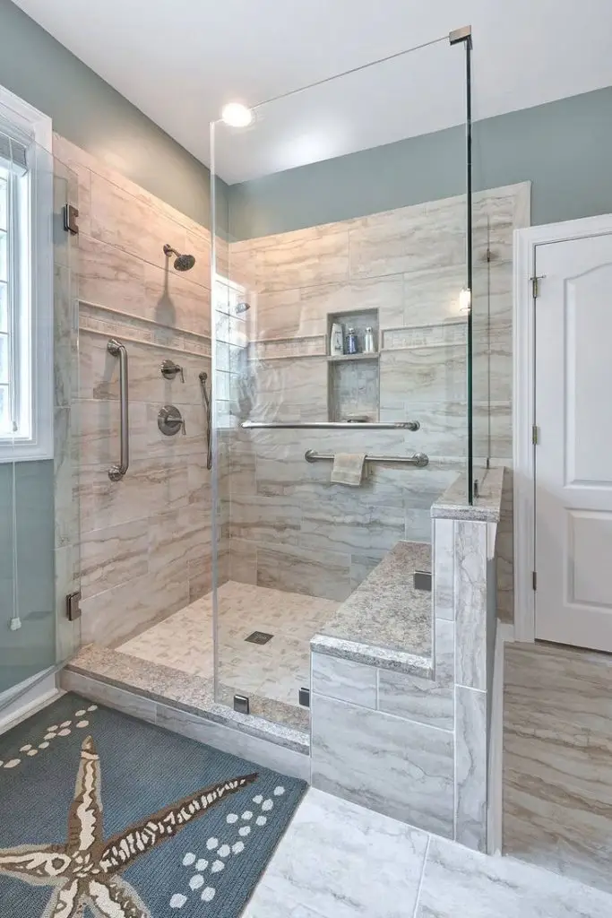 example of a remodeled bathroom shower