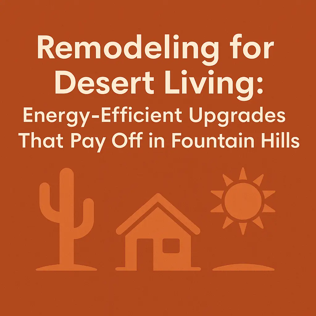 Modern desert home with energy-efficient windows and native landscaping in Fountain Hills