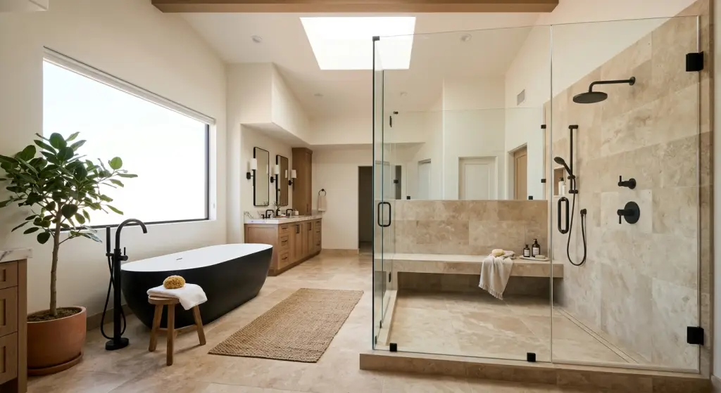Primary suite renovation in Scottsdale with spa-style bathroom and soaking tub